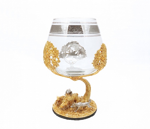 Подарочный бокал для коньяка "Собаки и кабан" купить с доставкой Подарочный бокал для коньяка "Собаки и кабан"