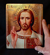 Икона "Христос Вседержитель" авторская техника