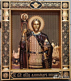 Икона резная Александр Невский