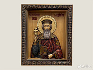 Икона резная из дерева Святой Князь Владимир